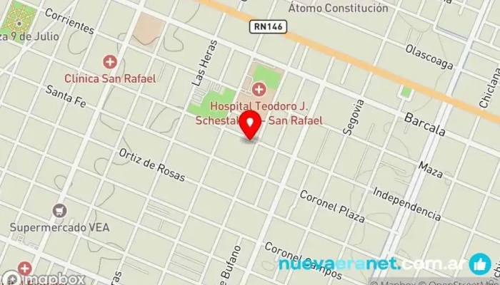 mapa de Panaderia-kiosco Fusion Panadería en San Rafael