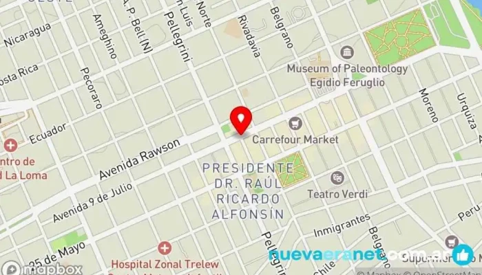 mapa de Panadería Krume Panadería en Trelew
