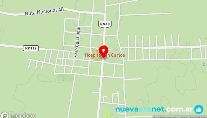 mapa de Panaderia La Artesanal Panadería en San Carlos