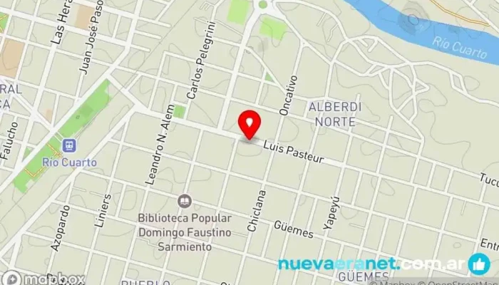 mapa de Panadería La Casa de Giovanni Panadería en Río Cuarto