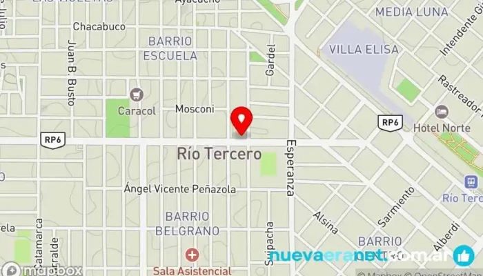 mapa de Panadería La Delicia Panadería en Río Tercero