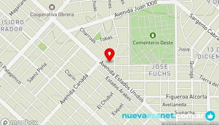 mapa de Panaderia La Docta Panadería en Comodoro Rivadavia