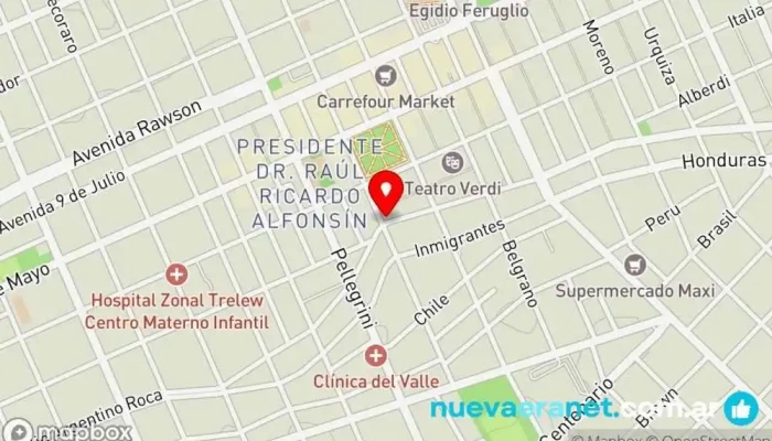 mapa de Panadería la Fueguina Panadería en Trelew