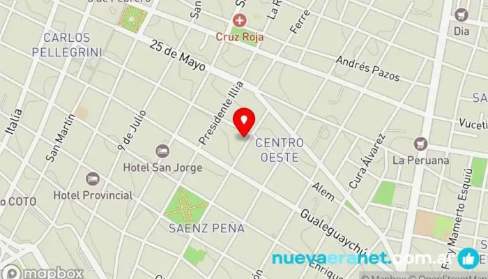 mapa de Panadería La Industrial Panadería en Paraná