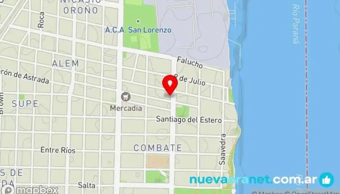 mapa de Panadería La Italiana Panadería en San Lorenzo