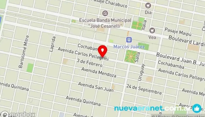 mapa de Panadería La Lucha Panadería en Marcos Juárez