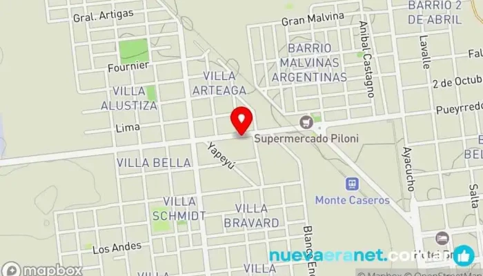 mapa de Panaderia La Nueva Estrella 3 Panadería en Monte Caseros