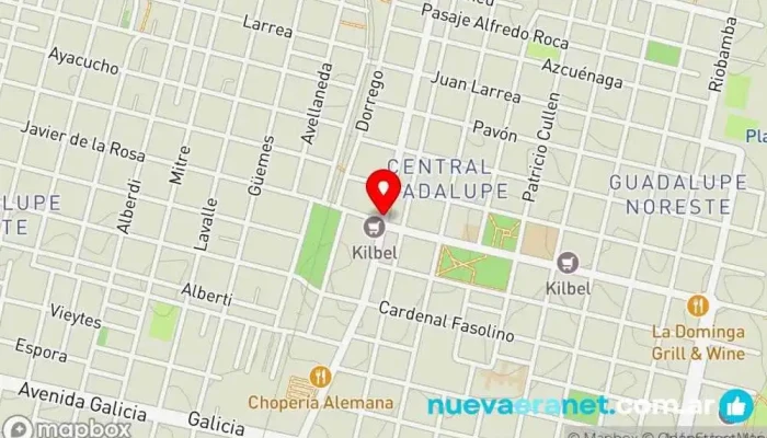 mapa de Panaderia la Paduana de Alcides Barzaghi Panadería en Santa Fe de la Vera Cruz