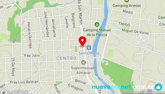 mapa de Panadería La Perla suc 2 Panadería en Santa María de Punilla