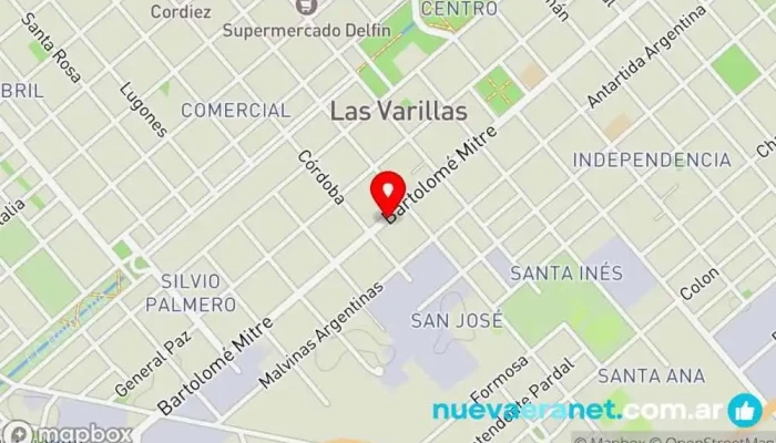 mapa de Panaderia La Picaflor Panadería en Las Varillas