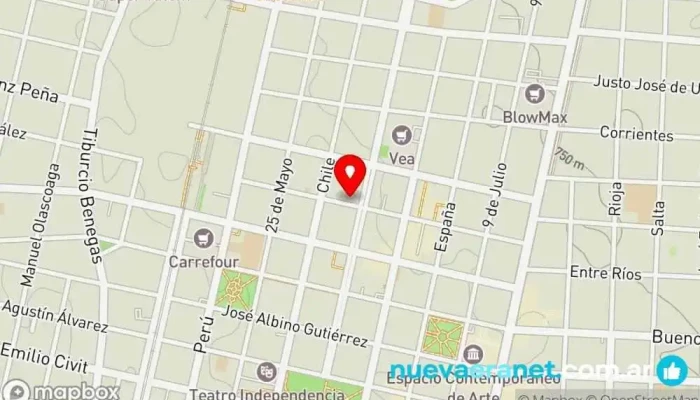 mapa de Panaderia La Porteña Panadería, Tienda de alimentación en Mendoza