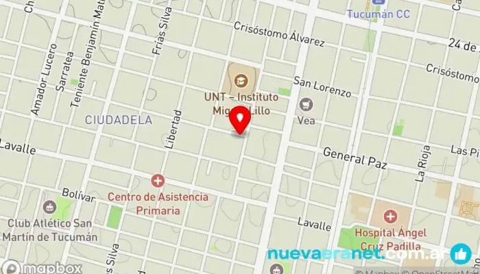 mapa de Panadería La Reina Panadería en San Miguel de Tucumán