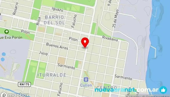 mapa de PANADERIA LA ROSARINA Panadería en Puerto Gral. San Martin