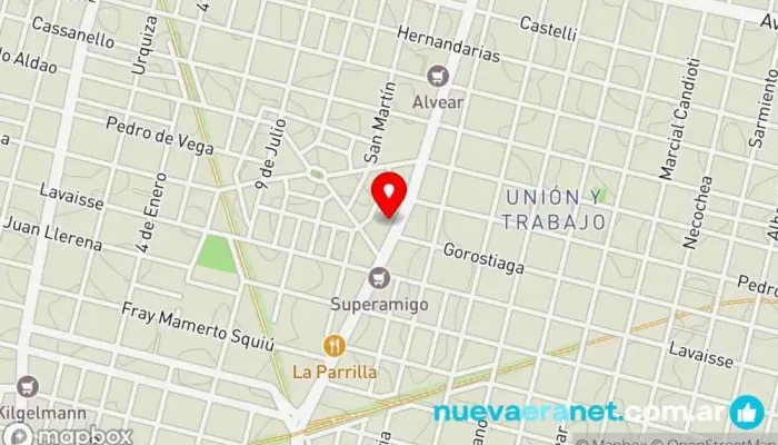 mapa de Panadería La Salette Panadería en Santa Fe de la Vera Cruz