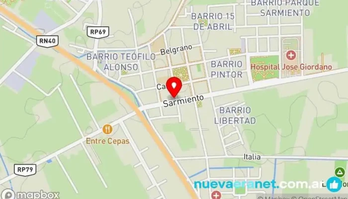 mapa de Panadería La Turca I Panadería en Villa Gral. San Martin