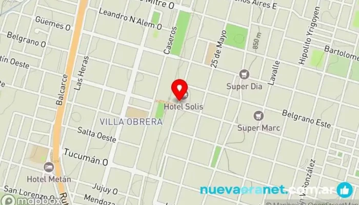 mapa de PANADERÍA LAURIANO Panadería en Metán