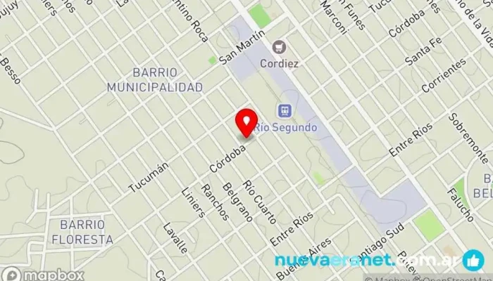 mapa de Panaderia LevaMadre Panadería en Río Segundo