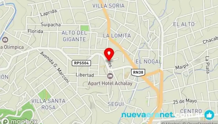 mapa de Panadería Los Amigos, panadería con horno a leña Panadería en La Falda