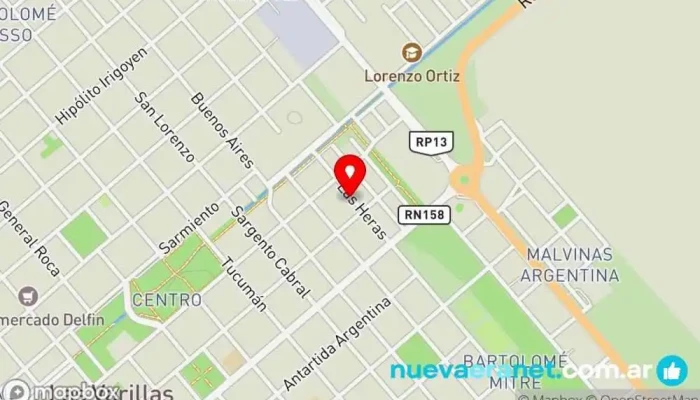 mapa de Panadería Lujoa Panadería en Las Varillas