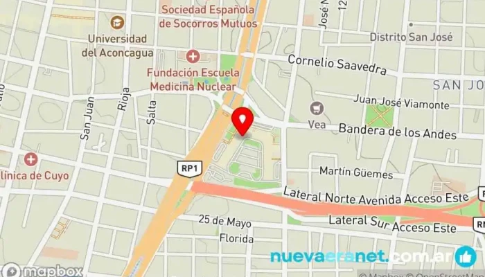 mapa de Panaderia Panadería en Guaymallén