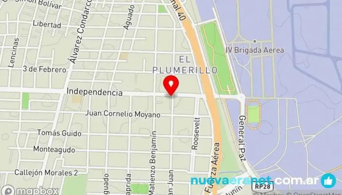 mapa de Panadería Panadería en Las Heras