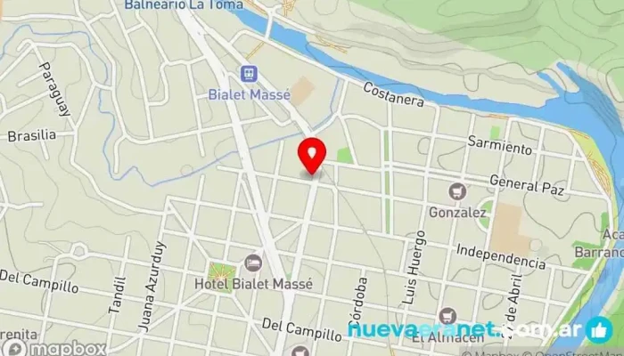 mapa de Panaderia Panadería en Bialet Massé