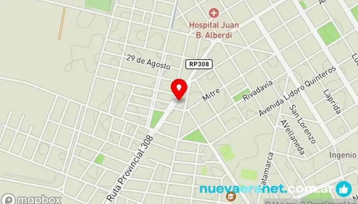 mapa de Panadería Panadería en Juan Bautista Alberdi