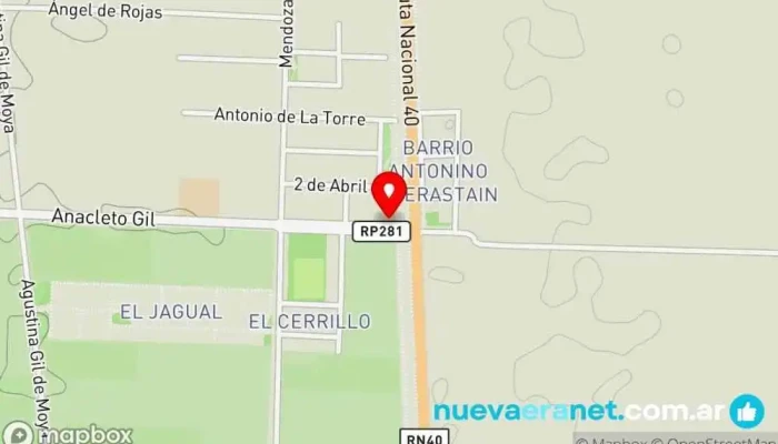 mapa de Panadería Panadería en Carpintería