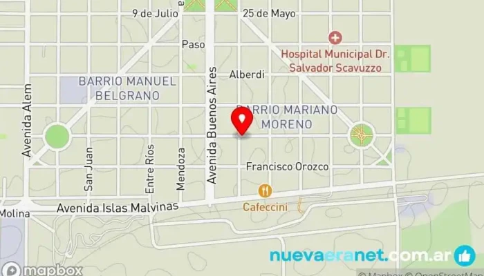 mapa de Panaderia MENGO Panadería en Almafuerte