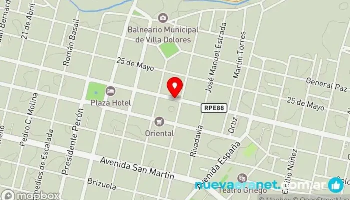 mapa de Panadería mimbo Panadería en Villa Dolores