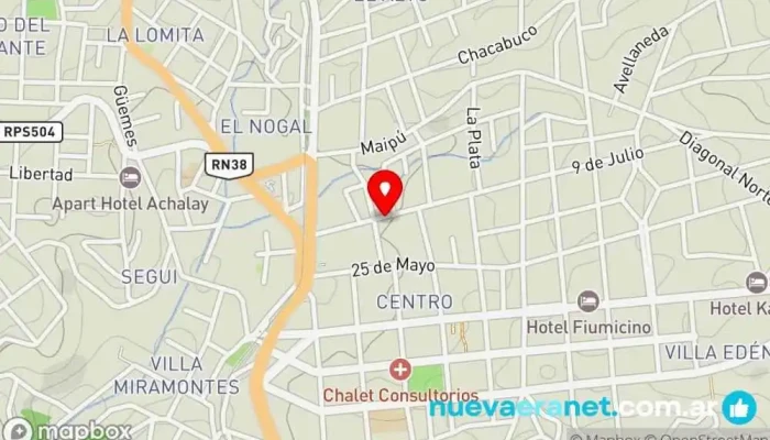mapa de Panadería Nonna Zaira Panadería, Pastelería, Cafetería en La Falda