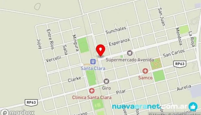 mapa de Panaderia Nueva Pompeya Panadería en Santa Clara de Buena Vista