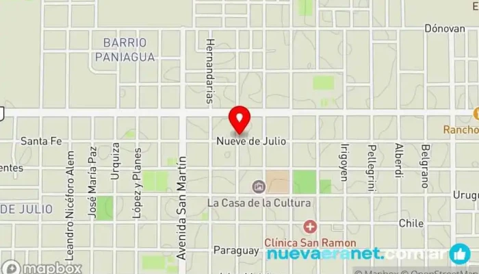 mapa de PANADERIA PANCREM Panadería en Gral. José de San Martín