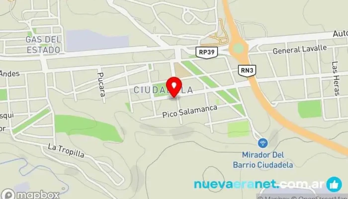 mapa de Panadería Pandelino Panadería en Comodoro Rivadavia