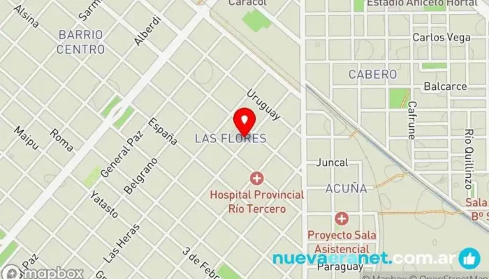 mapa de Panadería Rigonelli Panadería en Río Tercero