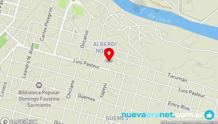 mapa de Panadería Roccuzzo Panadería en Río Cuarto