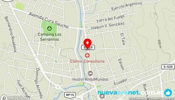 mapa de Panadería Romanos Panadería en Mina Clavero