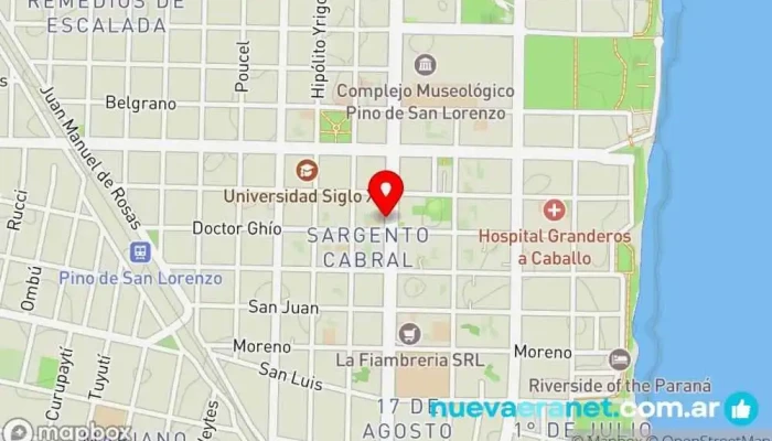 mapa de Panadería Sabores Panadería en San Lorenzo