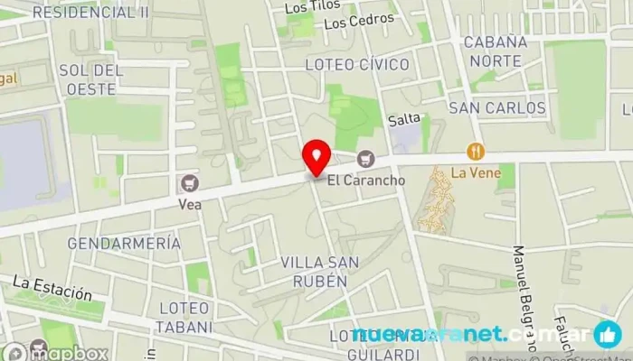 mapa de Panadería San Carlos Panadería en Rivadavia