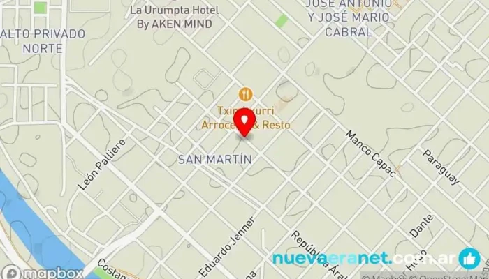 mapa de Panadería San Cayetano Panadería en Río Cuarto