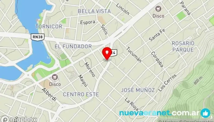 mapa de Panaderia san francisco Panadería en Villa Carlos Paz