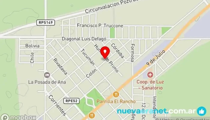mapa de Panadería San Jorge Panadería en Pozo del Molle