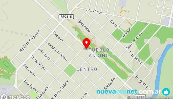 mapa de Panaderia Santa Isabel Panadería en Andino