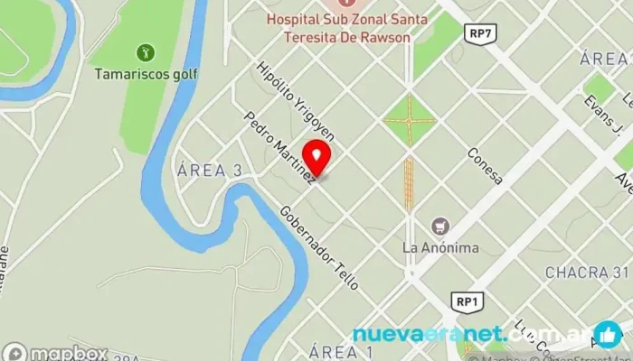 mapa de Panaderia Santa Rosa Panadería en Rawson