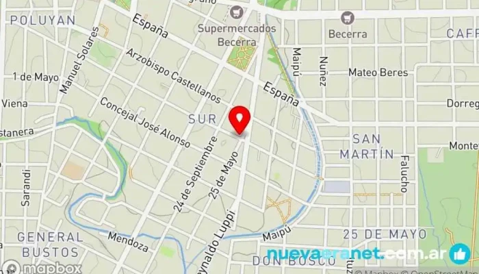 mapa de Panaderia Susi Panadería en Alta Gracia