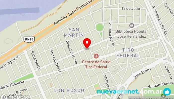 mapa de Panadería Tino Panadería en Trelew