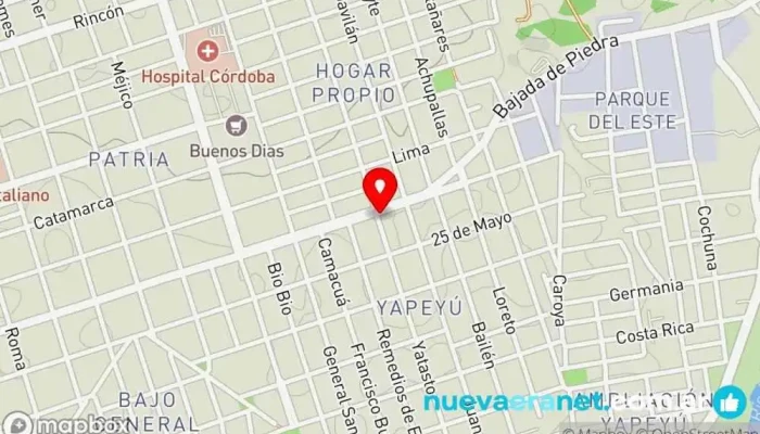 mapa de Panadería Triestina Panadería en X5004FUA