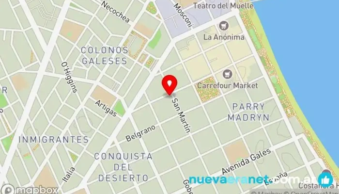 mapa de Panadería Valentina Panadería en Puerto Madryn