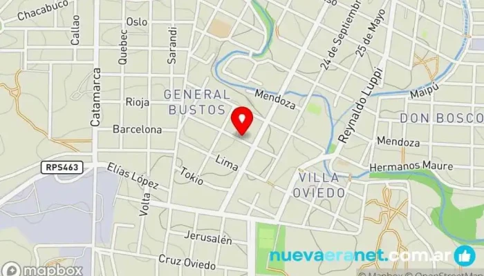 mapa de Panaderia Vida Keto Panadería en Alta Gracia