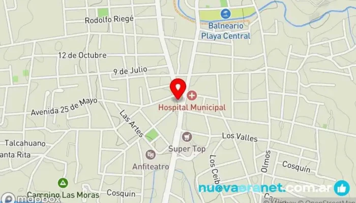 mapa de Panadería y Alfajorería Nacho Panadería en Mina Clavero